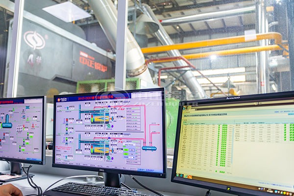 control system of gas steam boiler